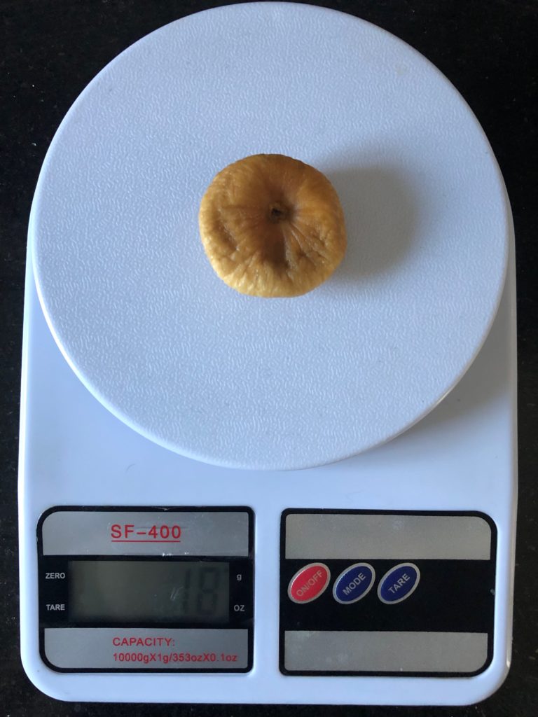 figų (figmedžio vaisių) svoris