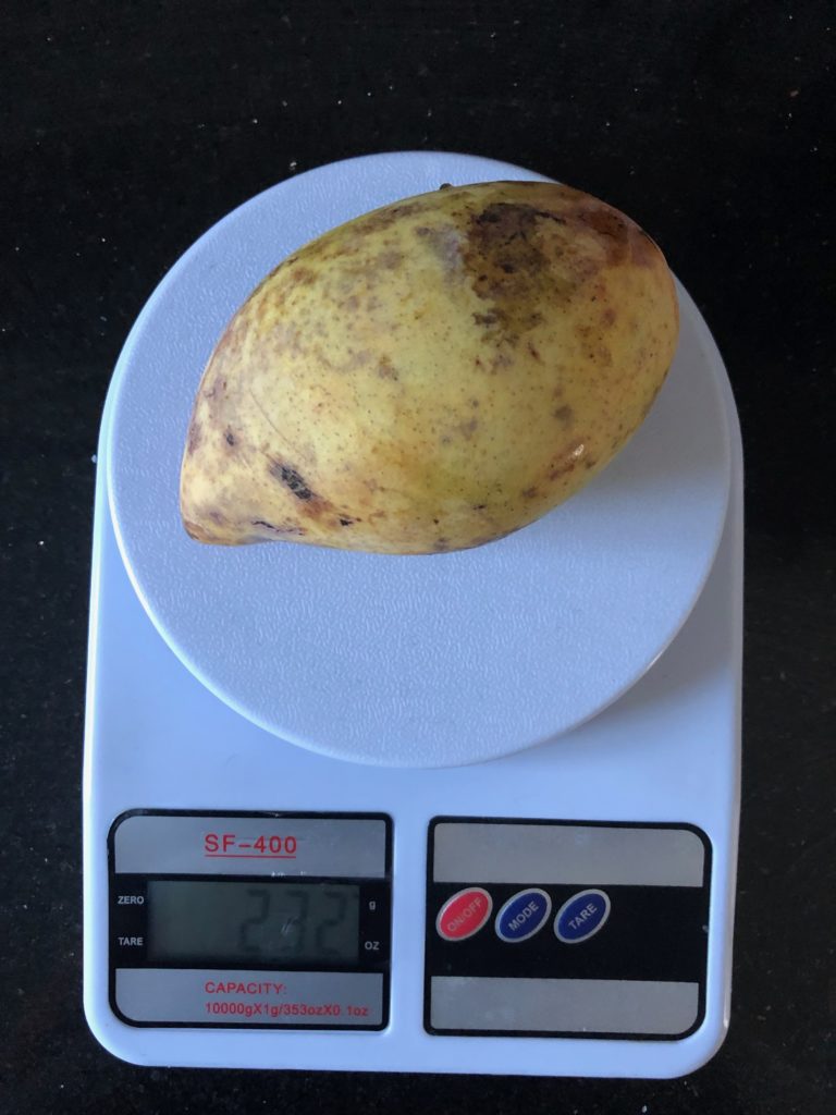mangų svoris