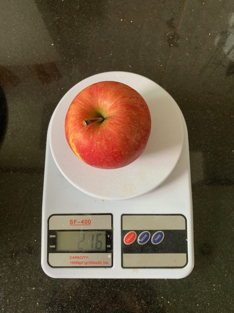 obuolių svoris