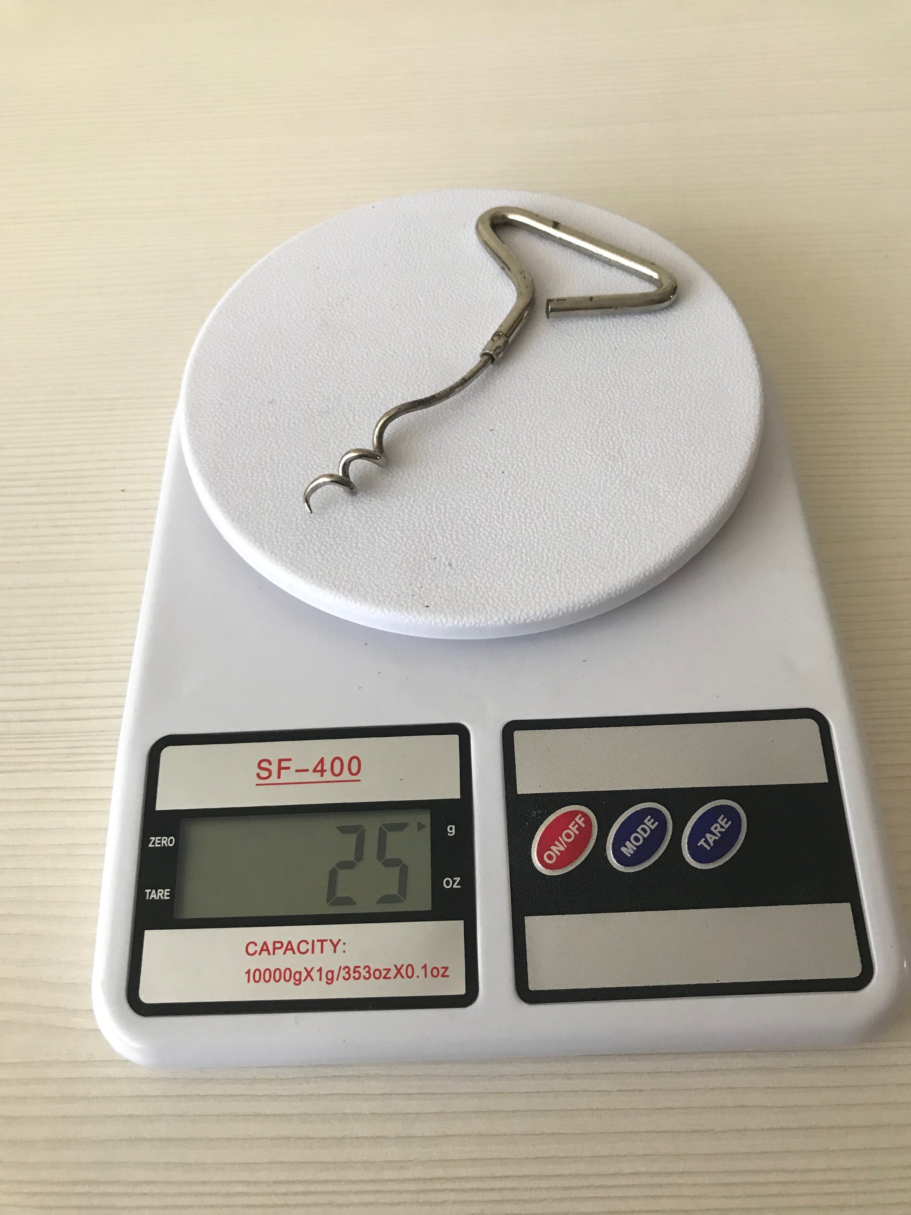 metal corkscrew weight