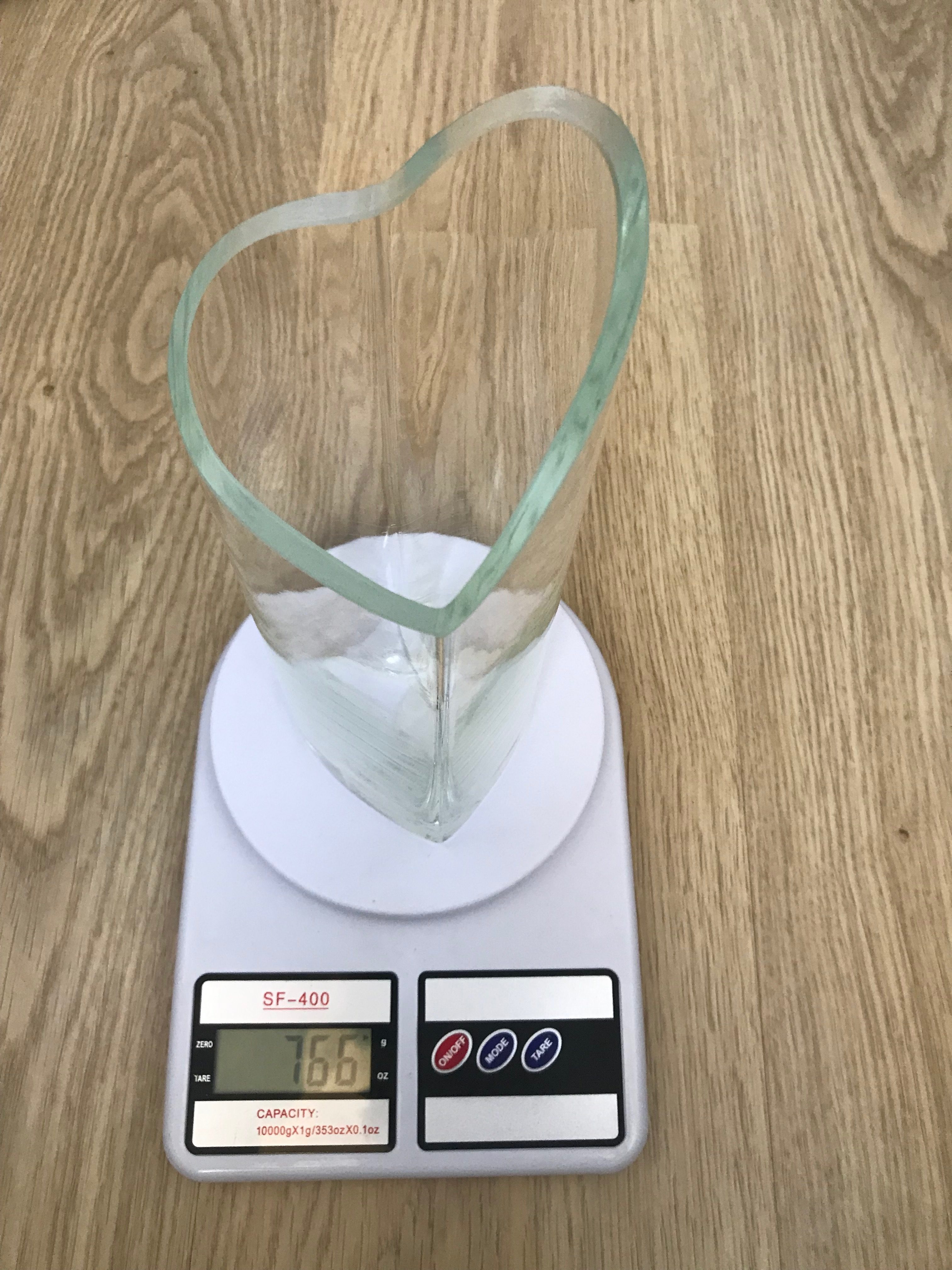 Gewicht Glasvase