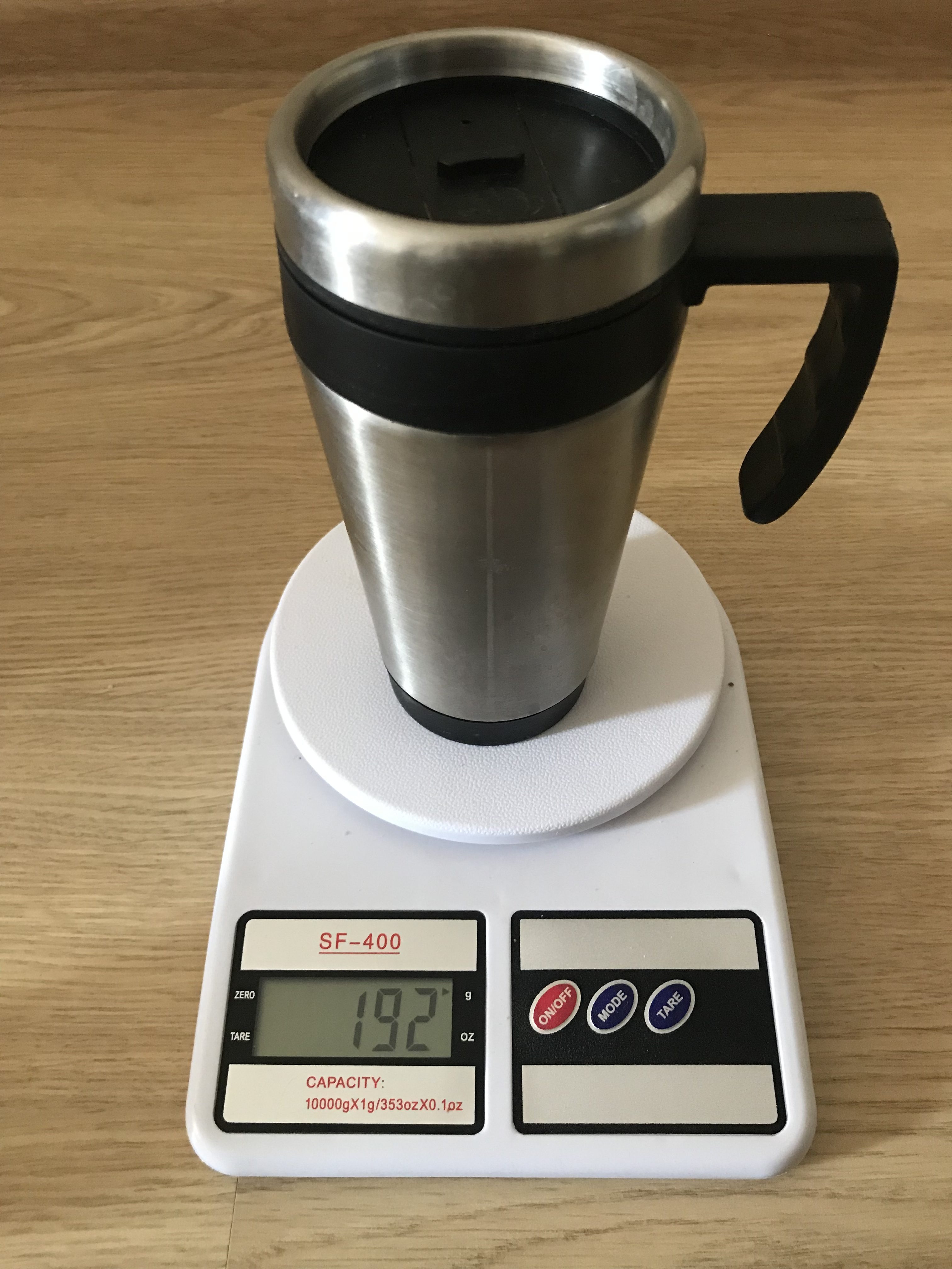 How much does a thermal mug weigh?