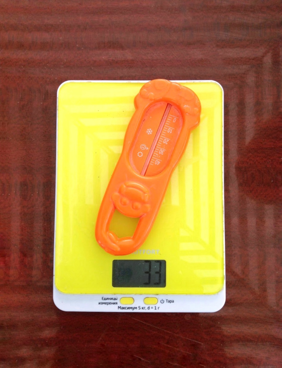 the weight of the water thermometer