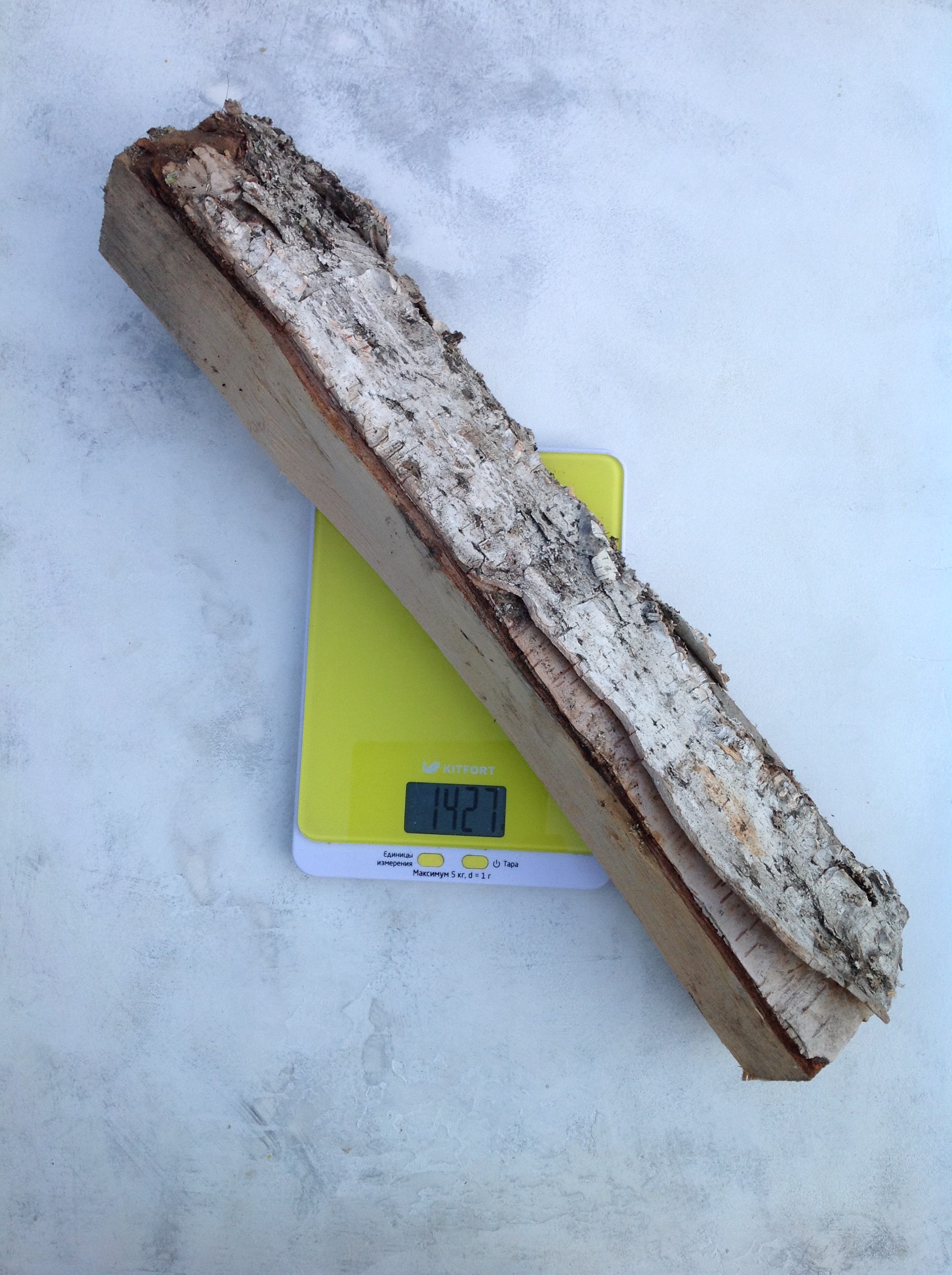 birch log weight
