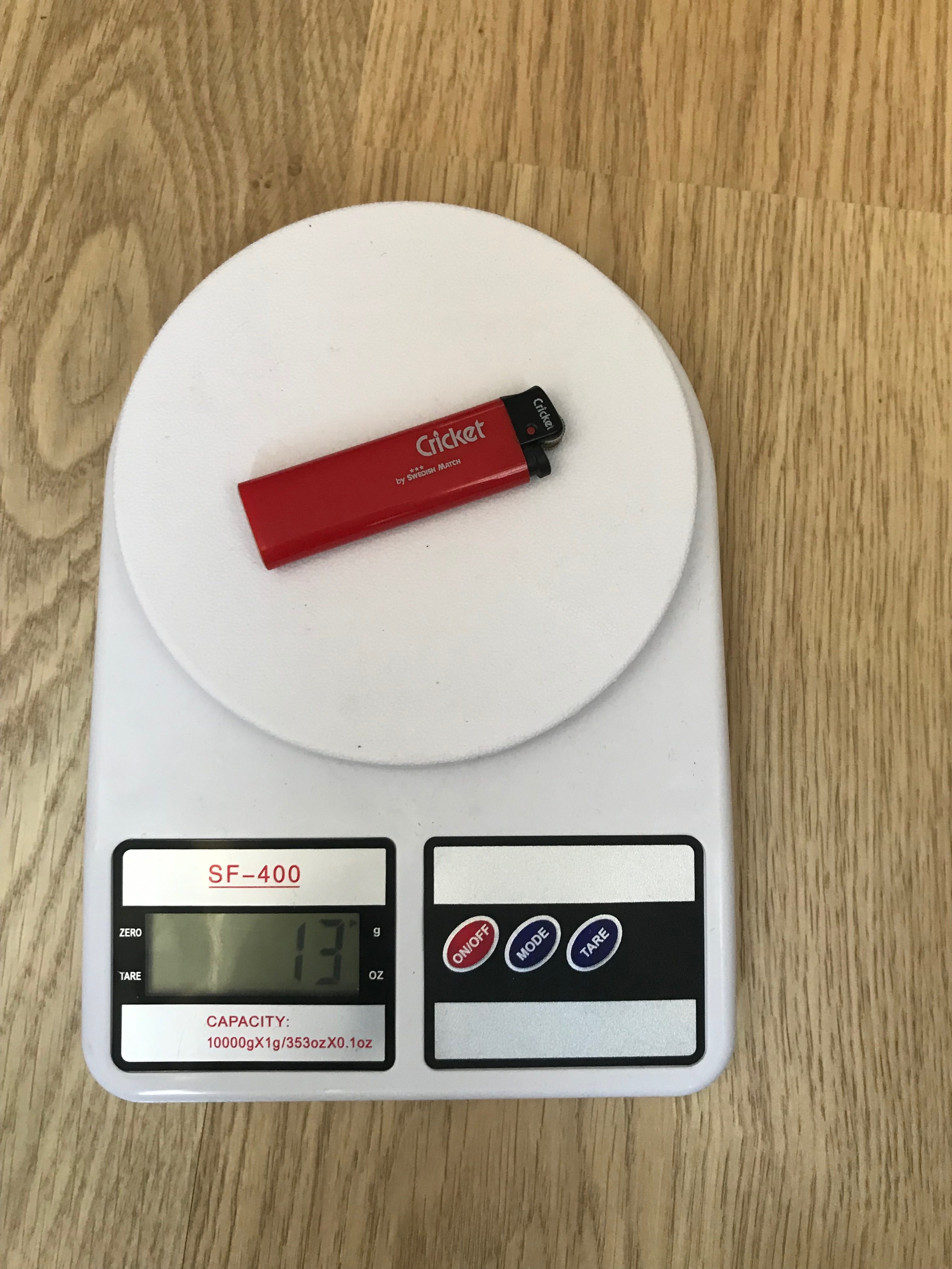 How much does the lighter weigh?