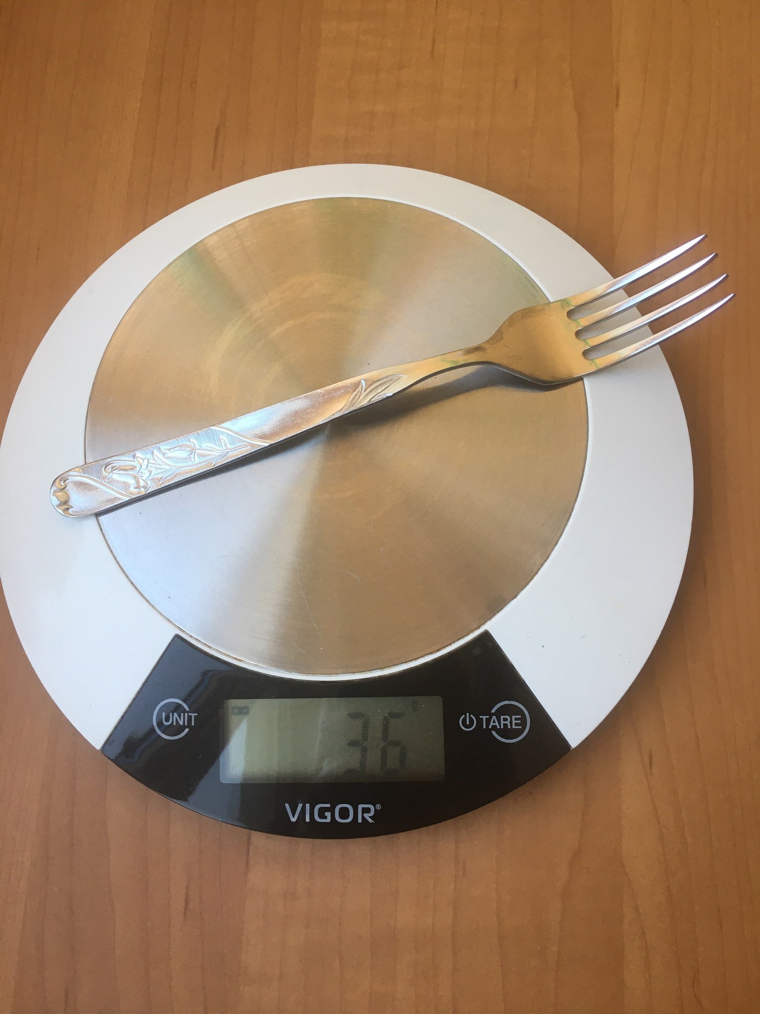 table fork weight
