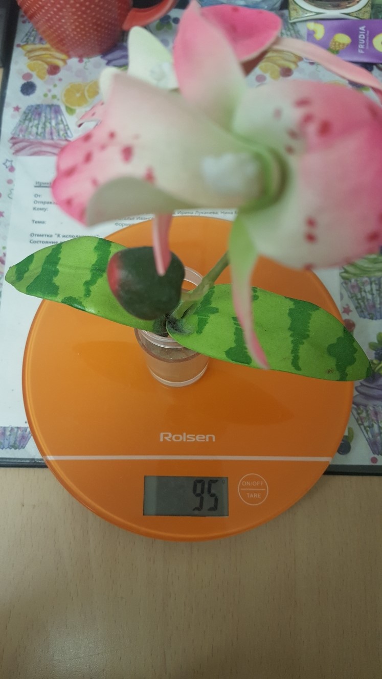 težo umetne orhideje