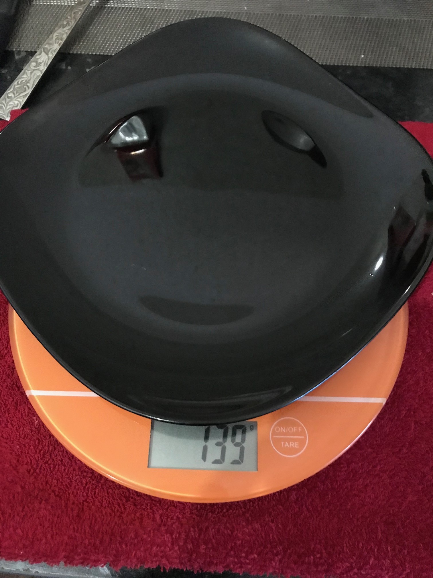 table plate weight