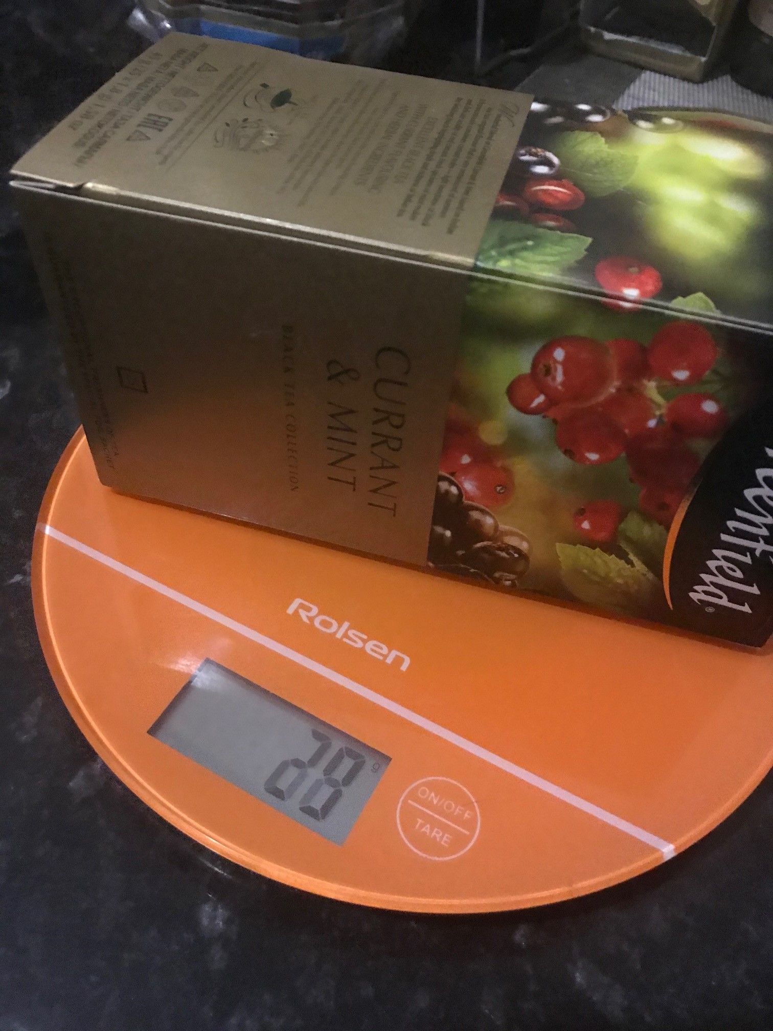 Wie viel wiegt die Teebeutelpackung?