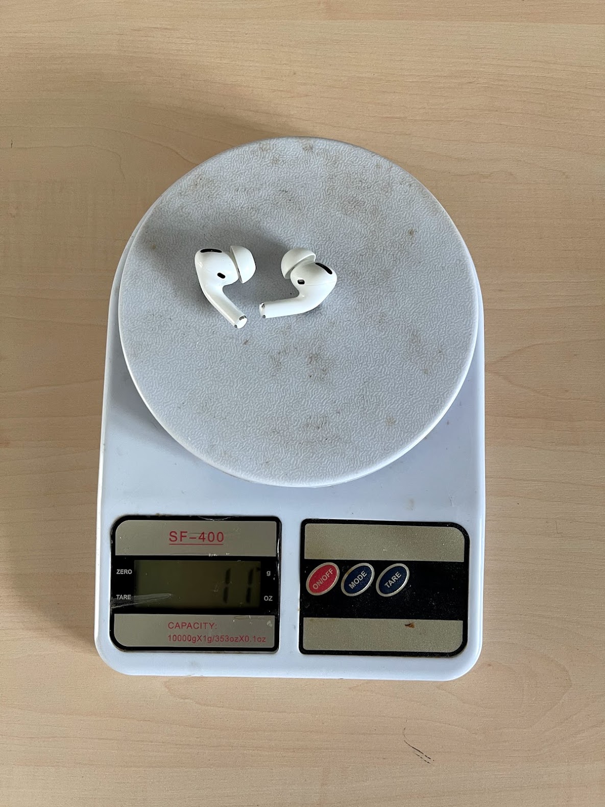 How much do AirPods Pro weigh without a case?